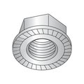 Newport Fasteners Serrated Lock Nut, #8-32, 18-8 Stainless Steel, Not Graded, 0.13 in Ht, 5000 PK NB045008B-5000